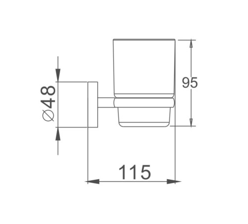 Стакан для ванной комнаты Haiba HB1706, хром