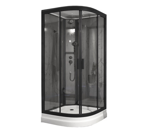 Душевая кабина Timo Premium ILMA Black ILMA901B, 100x100x222