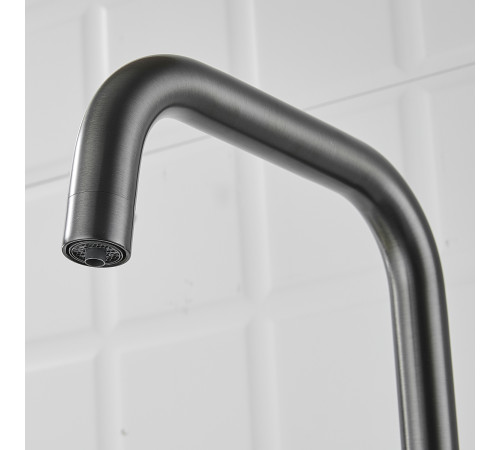 Смеситель для кухни с подключением фильтра Shevanik S528T, оружейная сталь