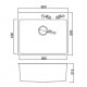Кухонная мойка FRAP FS6050-9, оружейная сталь