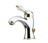 Смеситель для раковины Fiore IMPERIAL-SKY  (SWAROVSKI®) 82CO5221, хром/золото