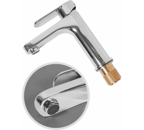 Смеситель для раковины Hansberge H1044C, хром