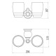 Стакан для ванной комнаты двойной Savol S-005768B, золото