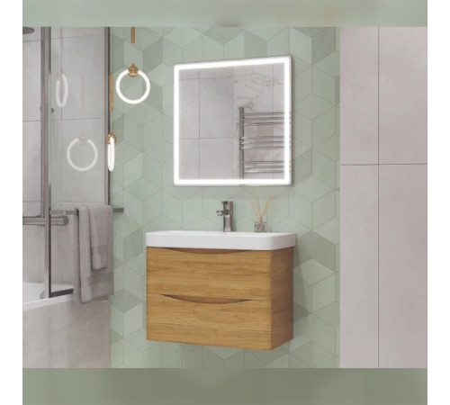 Тумба с раковиной подвесная Velvex Clay tp.CLA.9595.70.2Y дуб верона, 70 см