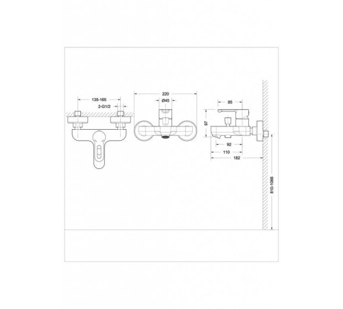 Смеситель для ванны Bravat Stream-D F637163C-01, хром