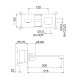 Смеситель для раковины Webert ONE-X OX830611741, белый/сталь