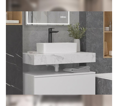 Столешница Velvex Unit 80 белый мрамор