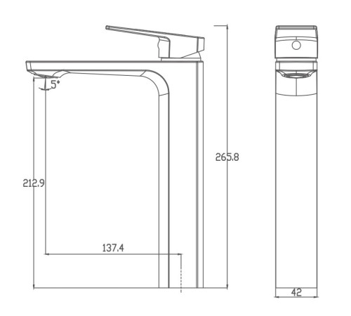 Смеситель для раковины Haiba HB11810, хром