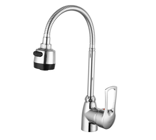 Смеситель для кухни с гибким изливом и режимом душ FRUD R42055-1, хром
