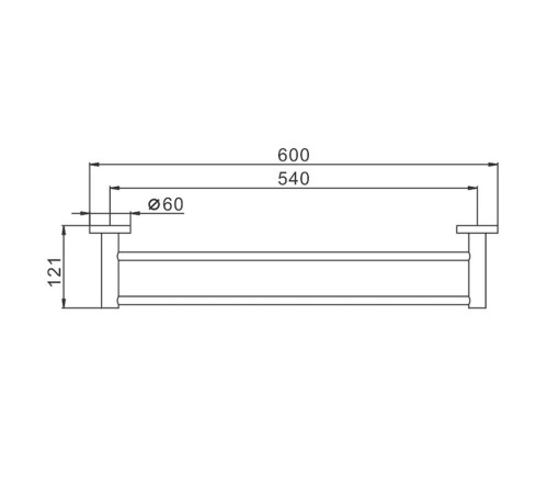 Полотенцедержатель двойной FRAP F30209, черный