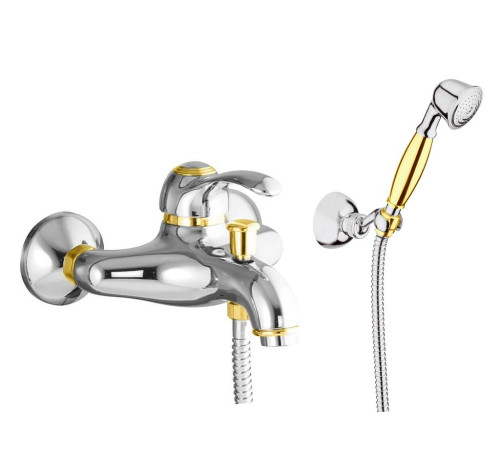 Смеситель для ванны Webert Aurora AU850101017(153), хром/золото