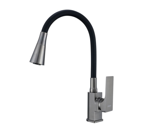 Смеситель для кухни с гибким изливом Prohanss P61.4406.09, графит
