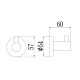 Крючок для ванной комнаты Savol S-005653H, черный