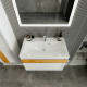 Тумба под раковину подвесная Бриклаер БЕРЛИН белый , 80 см