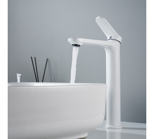 Смеситель для раковины высокий Shevanik S4311C, белый