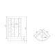 Душевая кабина Timo Standart Silver Fabric T-6600SF, 100x100x220
