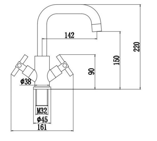 Смеситель для кухни Fmark FS8402, сатин