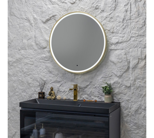 Зеркало Silver Mirrors Делуна/Deluna D800 TX (алюм. профиль, цвет золото, бесконтактный сенсор)