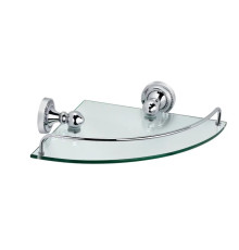Полка стеклянная угловая Fixsen Style FX-41103A, хром