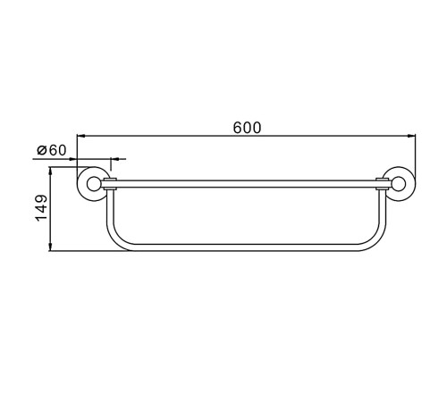 Полка для полотенец FRAP F30224, черный