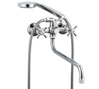 Смеситель для ванны FRUD R22118-7, хром/белый