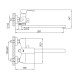 Смеситель для ванны FRUD R22152, черный