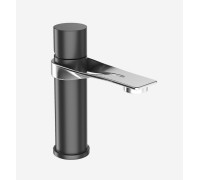 Смеситель для раковины Webert ONE-B NB830102441, черный/сталь