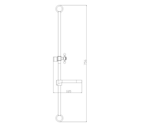 Душевая штанга Haiba HB8010, хром