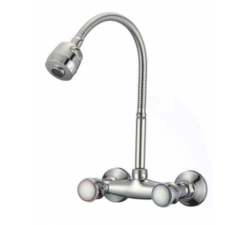 Смеситель для кухни настенный с гибким изливом D-Lin D142811-T, хром