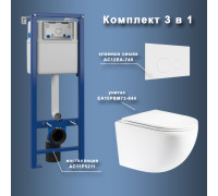 Комплект Maretti 3 в 1: унитаз EA10PBM73-844, инсталляция AC11P5211, кнопка AC12EA-740