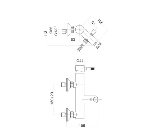Смеситель для ванны Fiore XENON 44NN5151, черный