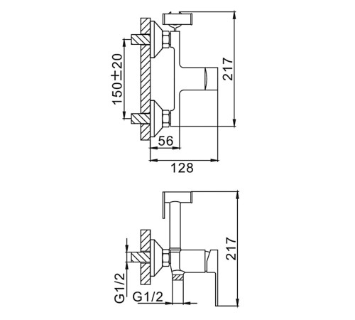 Гигиенический душ со смесителем FRAP F2041-8, белый/хром