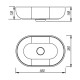 Раковина Florentina Асти 55 см 10.340.00550.302, антрацит