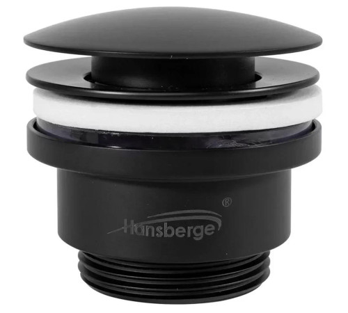 Донный клапан для раковины Hansberge H107BL, черный