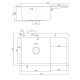 Мойка для кухни Fmark FSC7550Q-L, графит