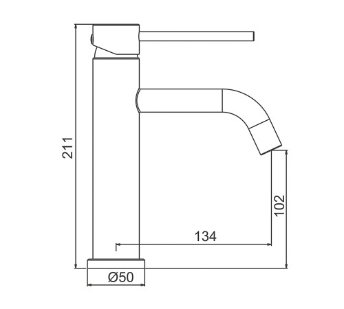 Смеситель для раковины Frap F10807-6, черный