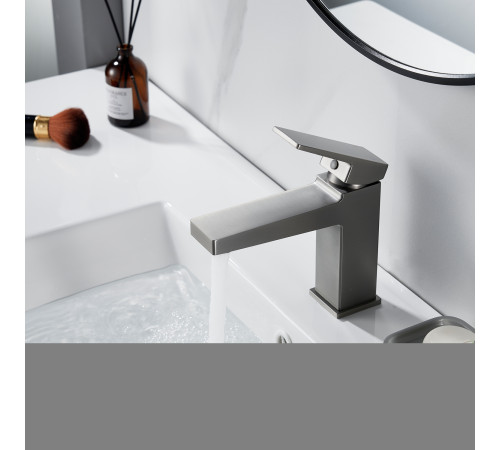 Смеситель для раковины Rose R2801T, оружейная сталь
