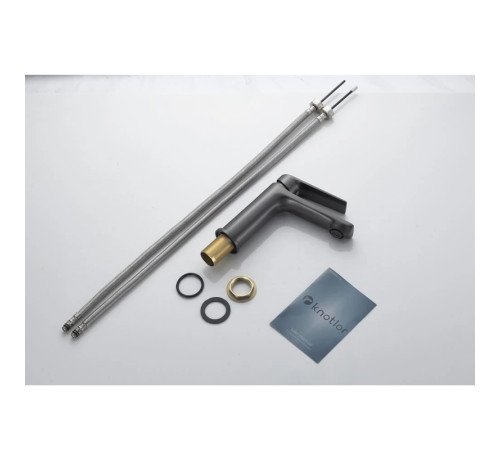 Cмеситель для раковины Knotlor KN-60/GM, оружейная сталь