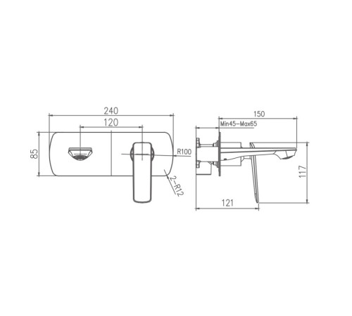 Смеситель для раковины Haiba HB80548-7, черный