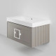 Тумба под раковину подвесная La Fenice Cubo FNC-01-CUB-C-80, бежевая