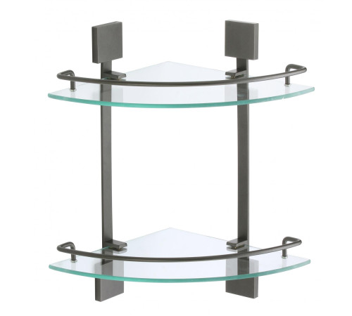 Полка угловая стеклянная Savol S-065322Q, графит