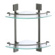 Полка угловая стеклянная Savol S-065322Q, графит