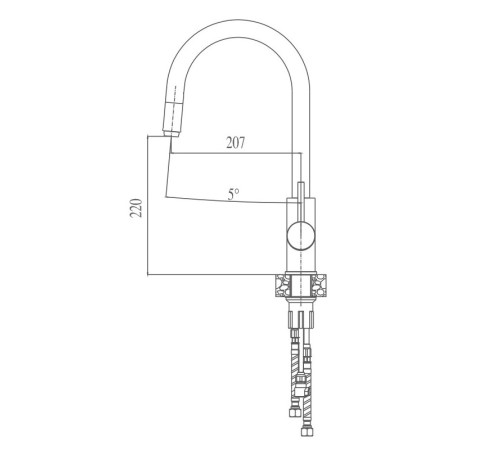 Смеситель для кухни Haiba HB70304-5, сталь