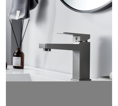 Смеситель для раковины Rose R2801T, оружейная сталь