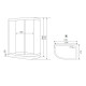 Душевая кабина Timo Comfort Clean Glass T-8802RC, 120x85x220