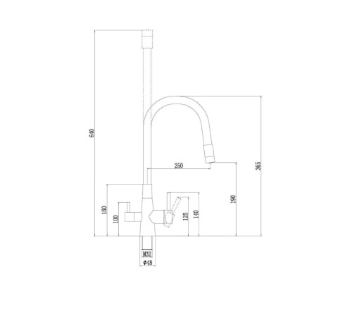 Смеситель для кухни с подключением фильтра воды Fmark FS1062-A02, хром/белый