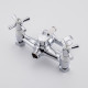Смеситель для ванны FRUD R22118-7, хром/белый