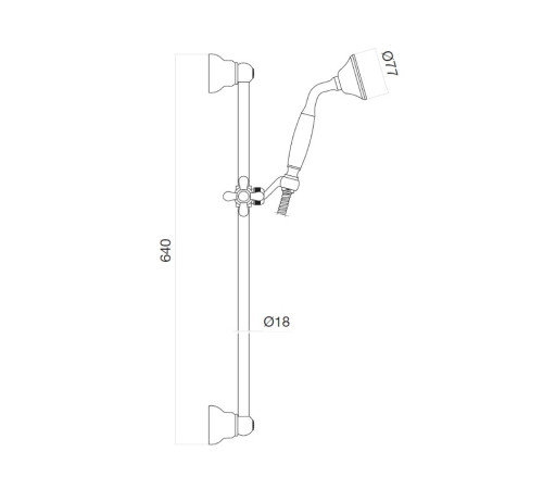 Душевой гарнитур Webert Shower Set AC0385065, бронза