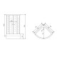 Душевая кабина Timo Comfort Fabric Glass T-8880F, 80x80x220