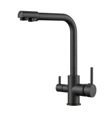 Смеситель для кухни с подключением фильтра FRUD R43053-7, черный